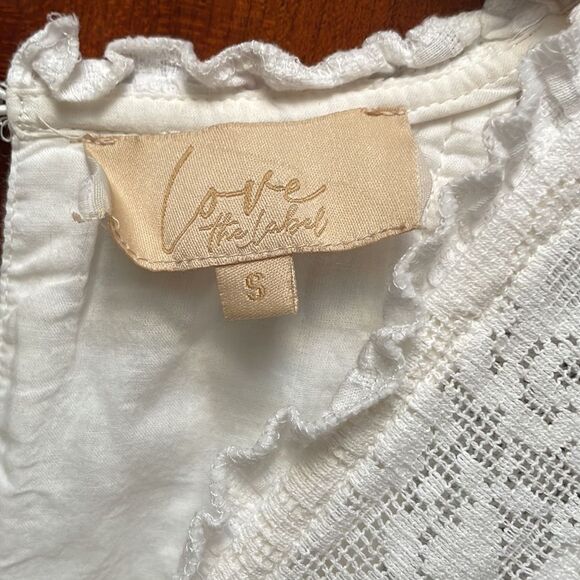 Love the Label White Ruffle Midi Dress Small - Picture 4 of 5